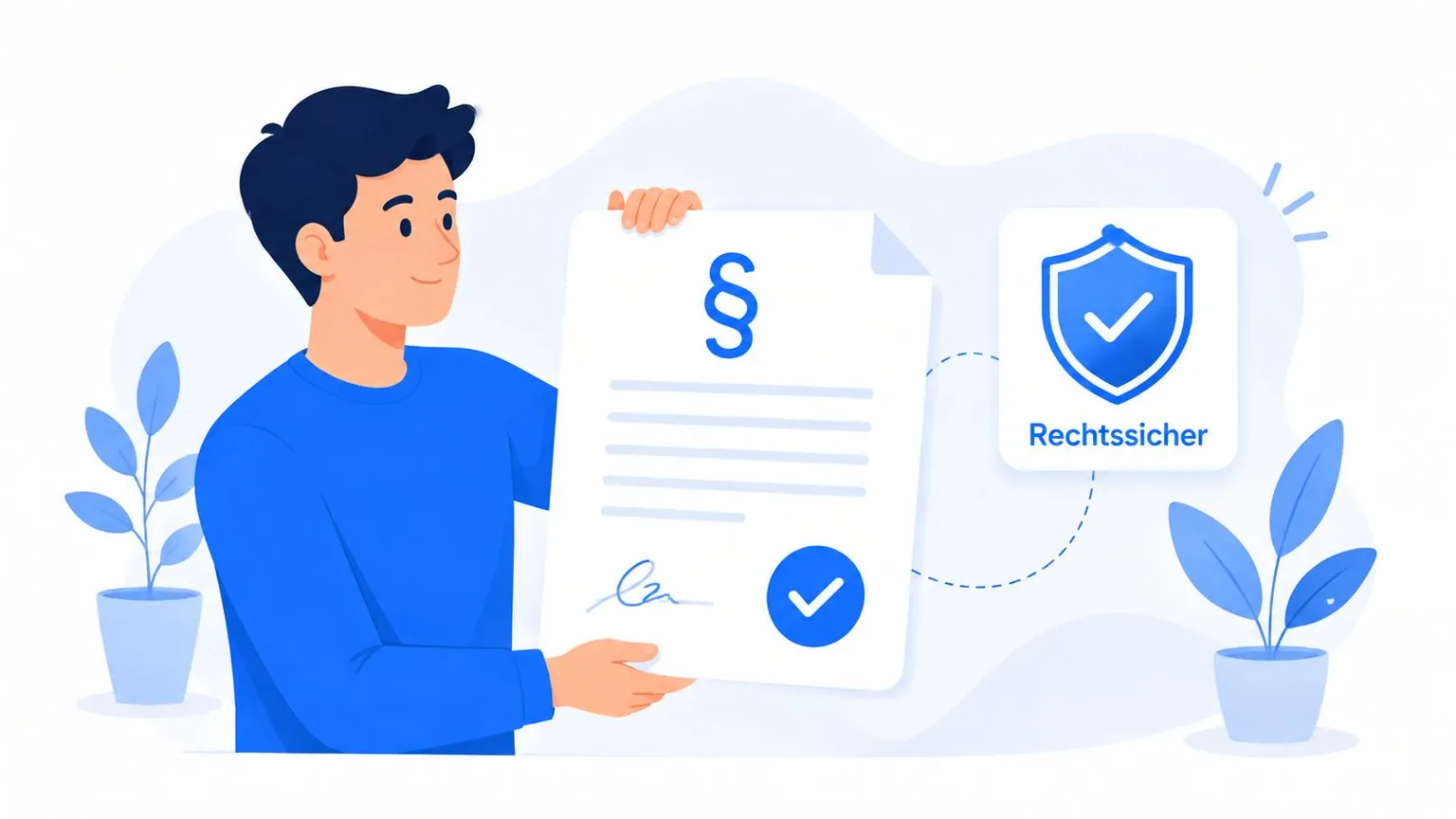 Illustration: Arbeitsvertrag, Anmeldung und Lohnabrechnung für den ersten Mitarbeiter